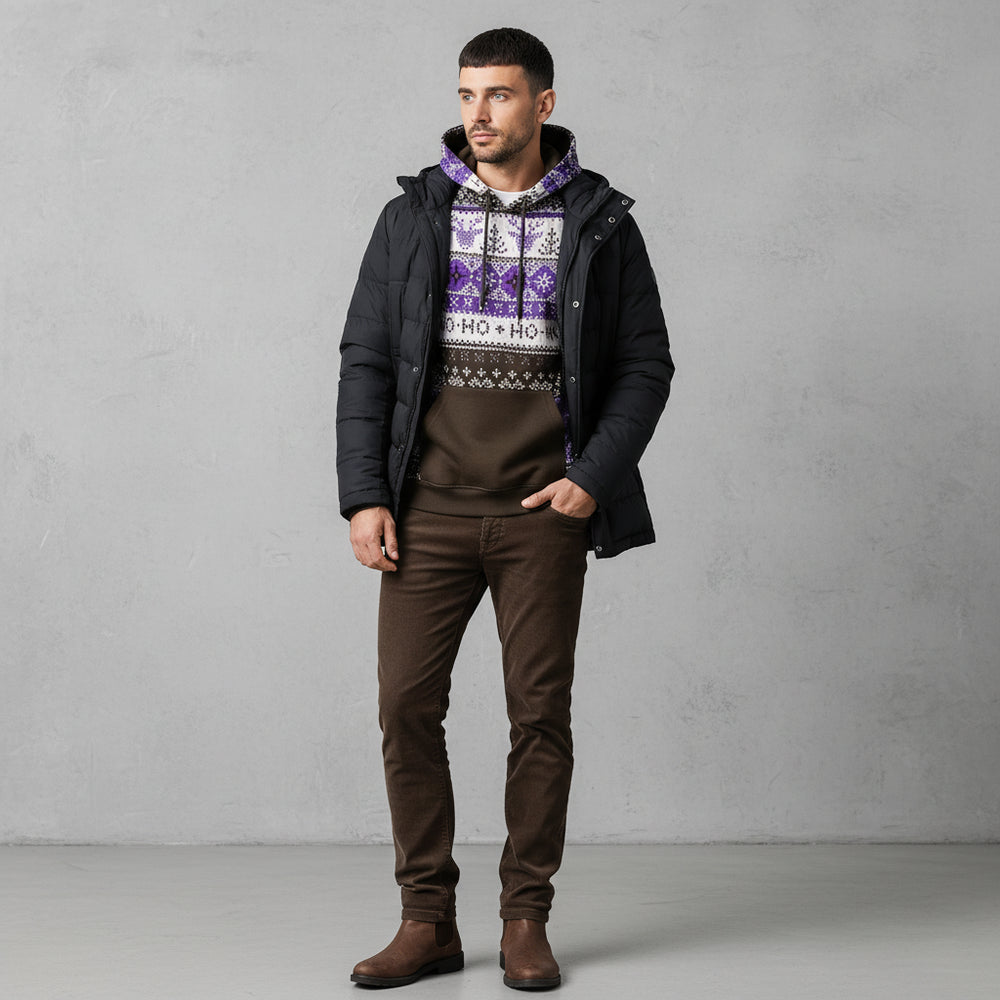 Lässiger Herren Weihnachtshoodie – Warm & Bequem