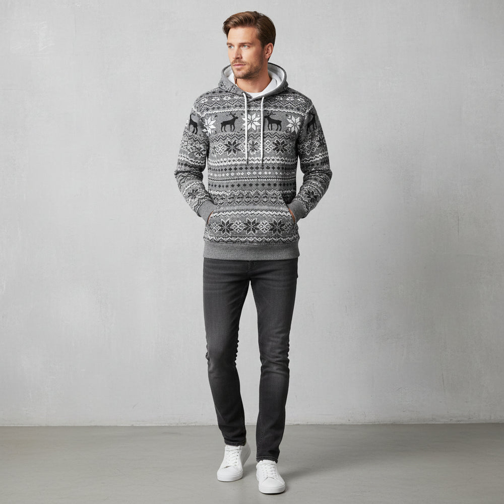 Lässiger Herren Weihnachtshoodie – Warm & Bequem