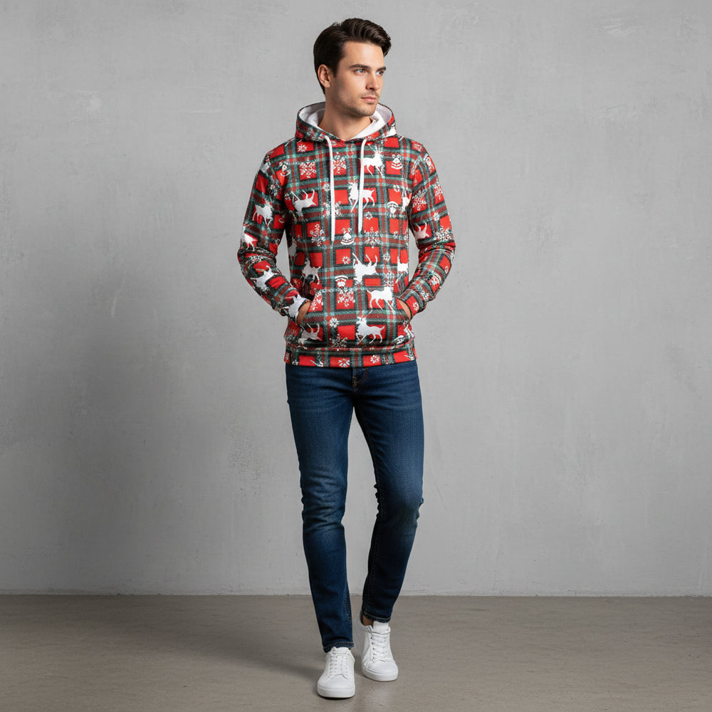 Lässiger Herren Weihnachtshoodie – Warm & Bequem