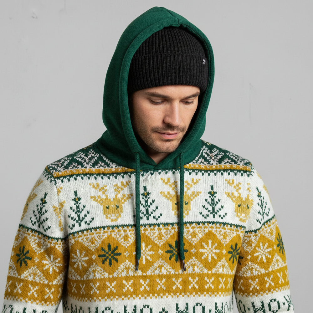 Lässiger Herren Weihnachtshoodie – Warm & Bequem