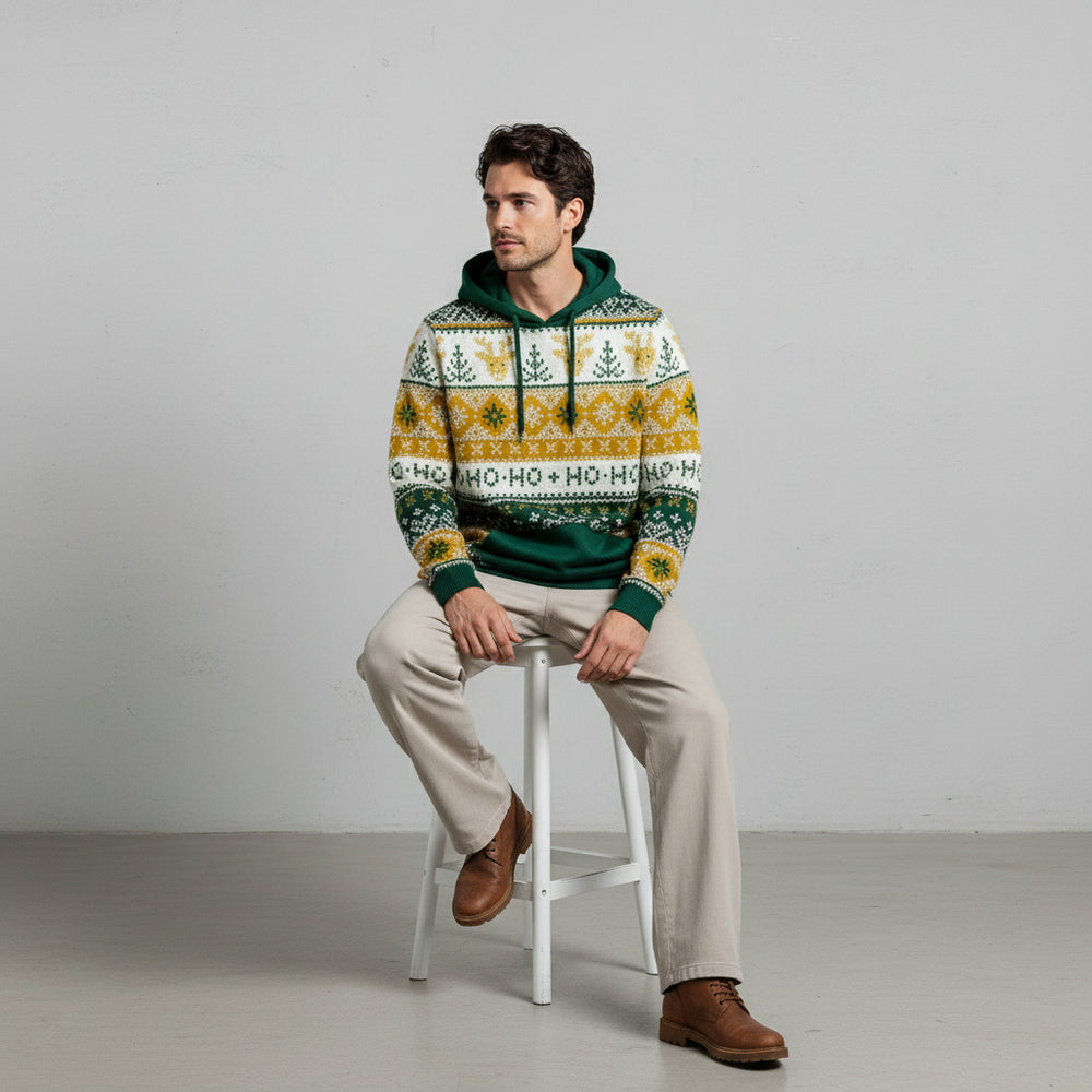 Lässiger Herren Weihnachtshoodie – Warm & Bequem