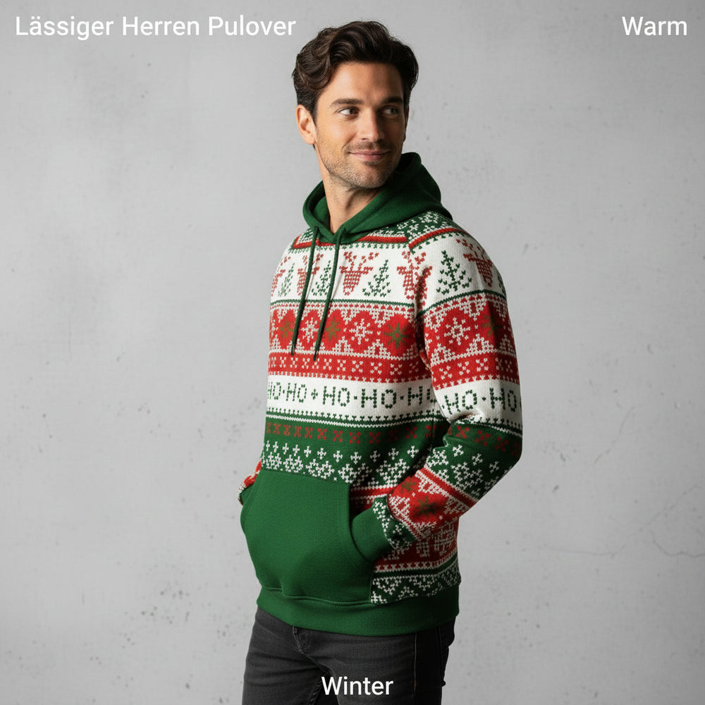Lässiger Herren Weihnachtshoodie – Warm & Bequem