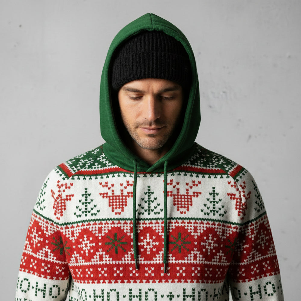 Lässiger Herren Weihnachtshoodie – Warm & Bequem