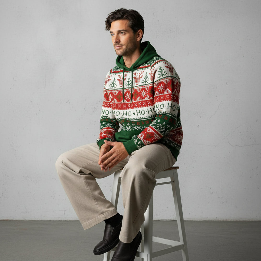Lässiger Herren Weihnachtshoodie – Warm & Bequem