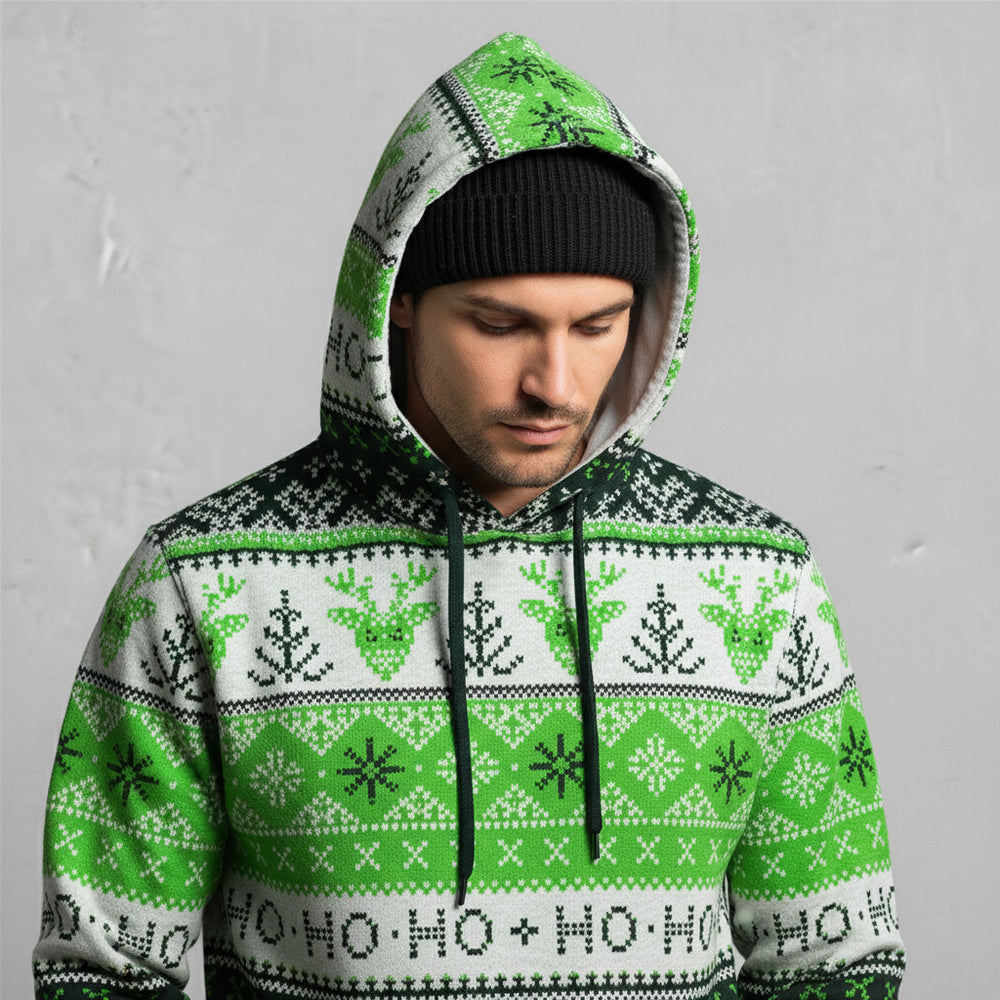 Lässiger Herren Weihnachtshoodie – Warm & Bequem