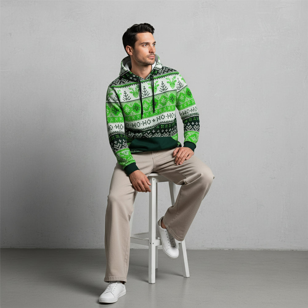 Lässiger Herren Weihnachtshoodie – Warm & Bequem