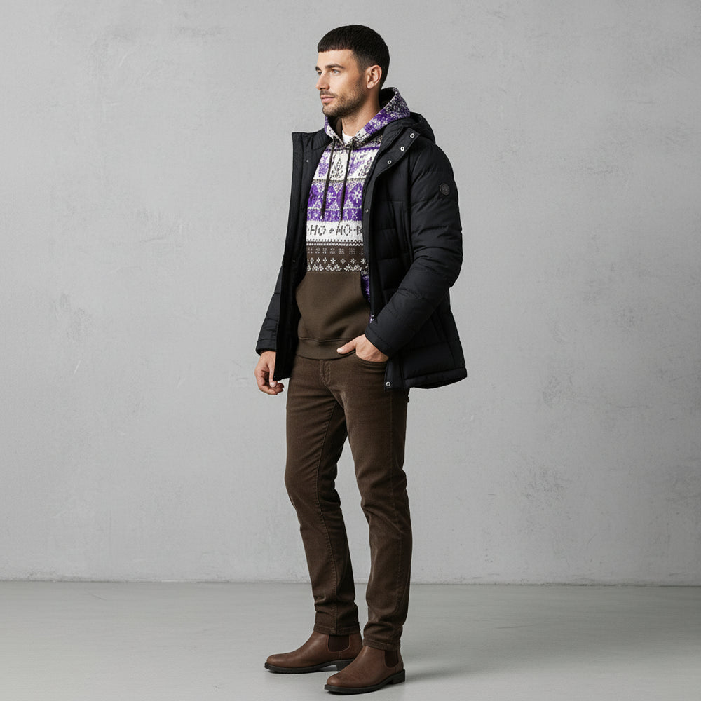 Lässiger Herren Weihnachtshoodie – Warm & Bequem