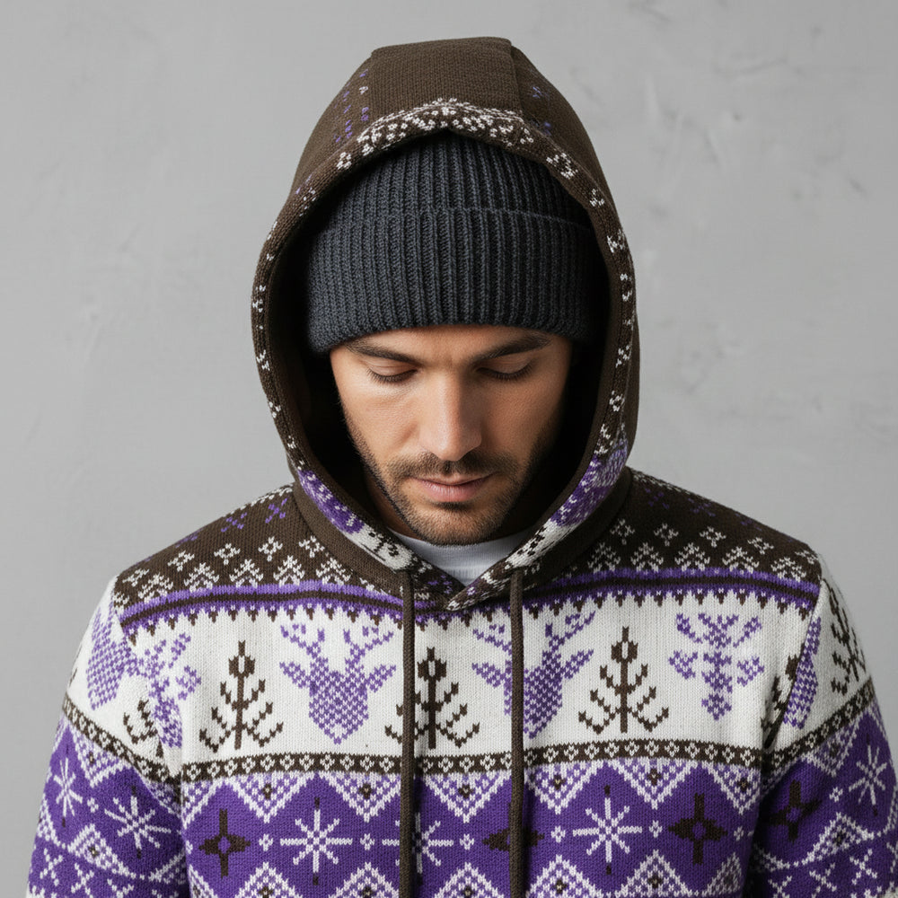 Lässiger Herren Weihnachtshoodie – Warm & Bequem