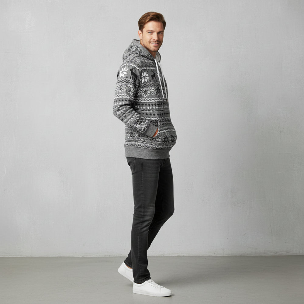 Lässiger Herren Weihnachtshoodie – Warm & Bequem