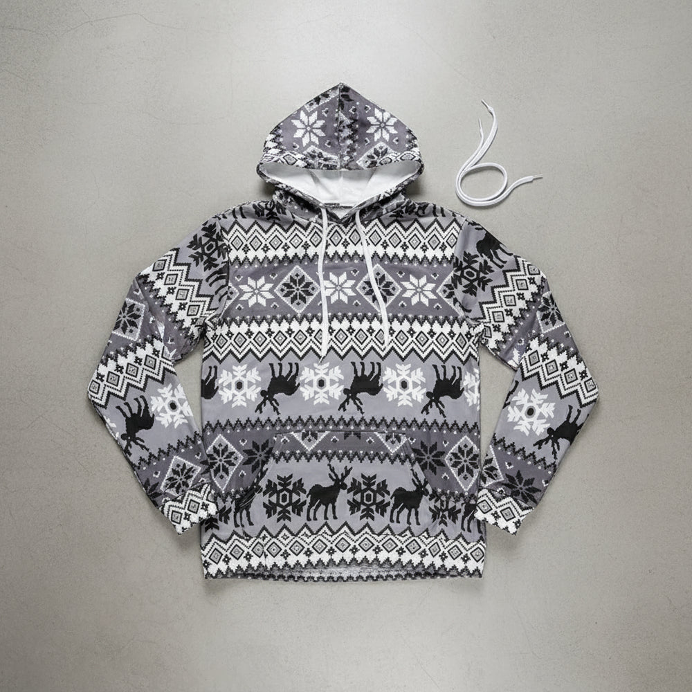 Lässiger Herren Weihnachtshoodie – Warm & Bequem
