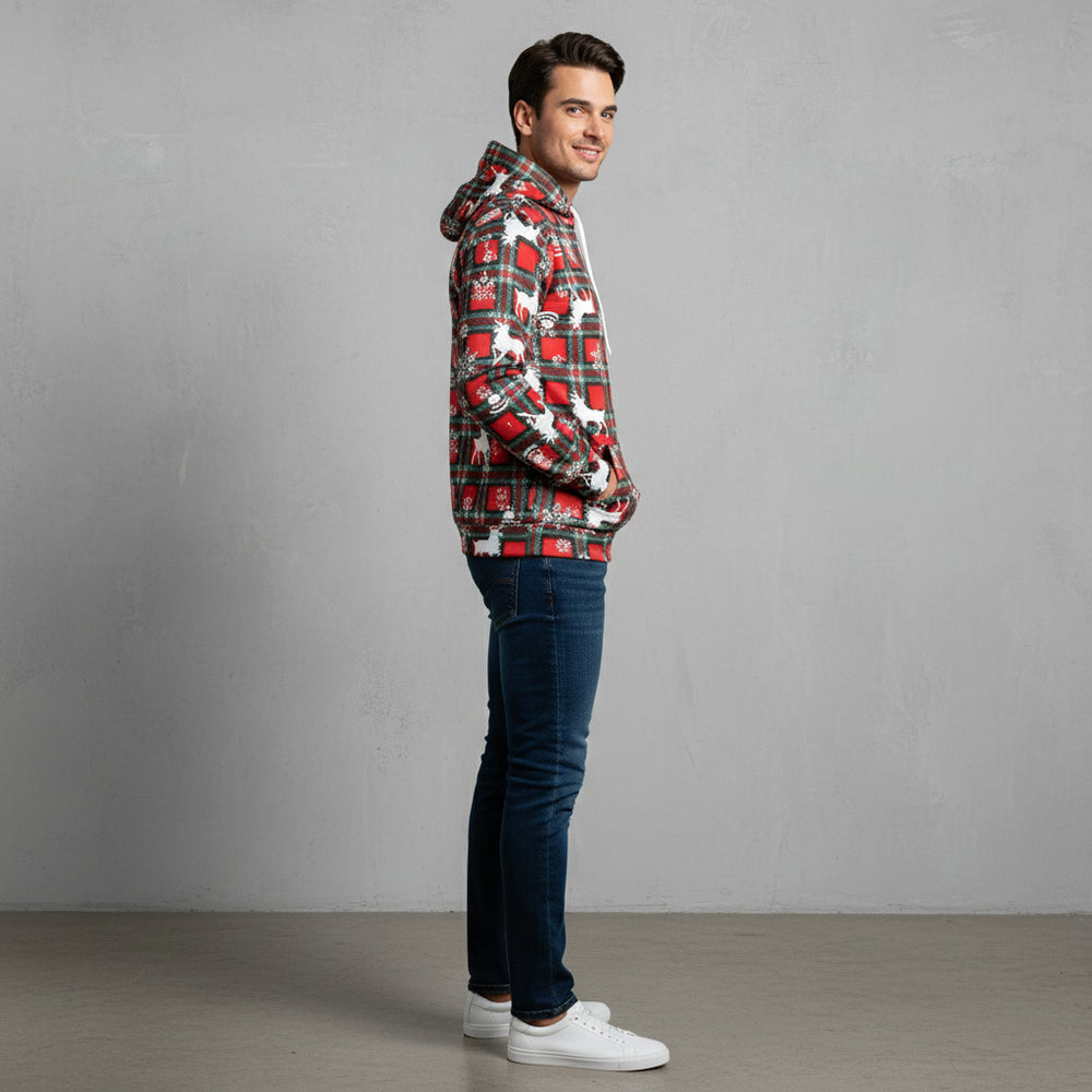 Lässiger Herren Weihnachtshoodie – Warm & Bequem