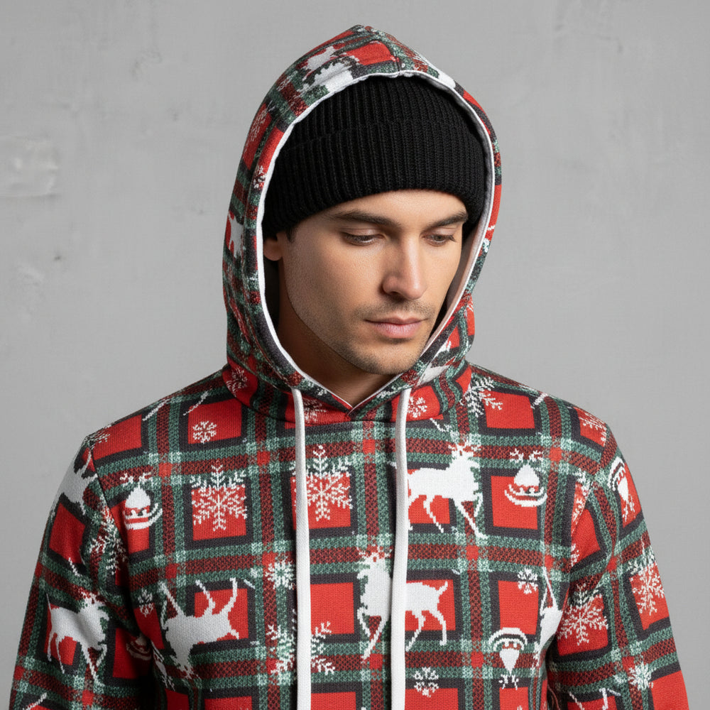 Lässiger Herren Weihnachtshoodie – Warm & Bequem