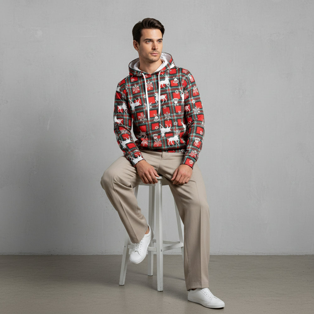 Lässiger Herren Weihnachtshoodie – Warm & Bequem