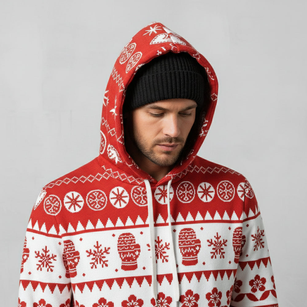 Lässiger Herren Weihnachtshoodie – Warm & Bequem