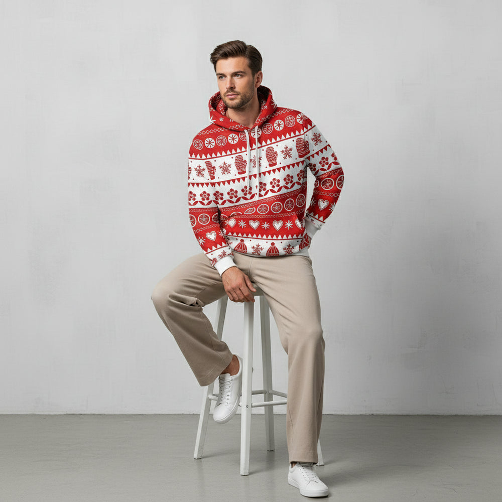Lässiger Herren Weihnachtshoodie – Warm & Bequem