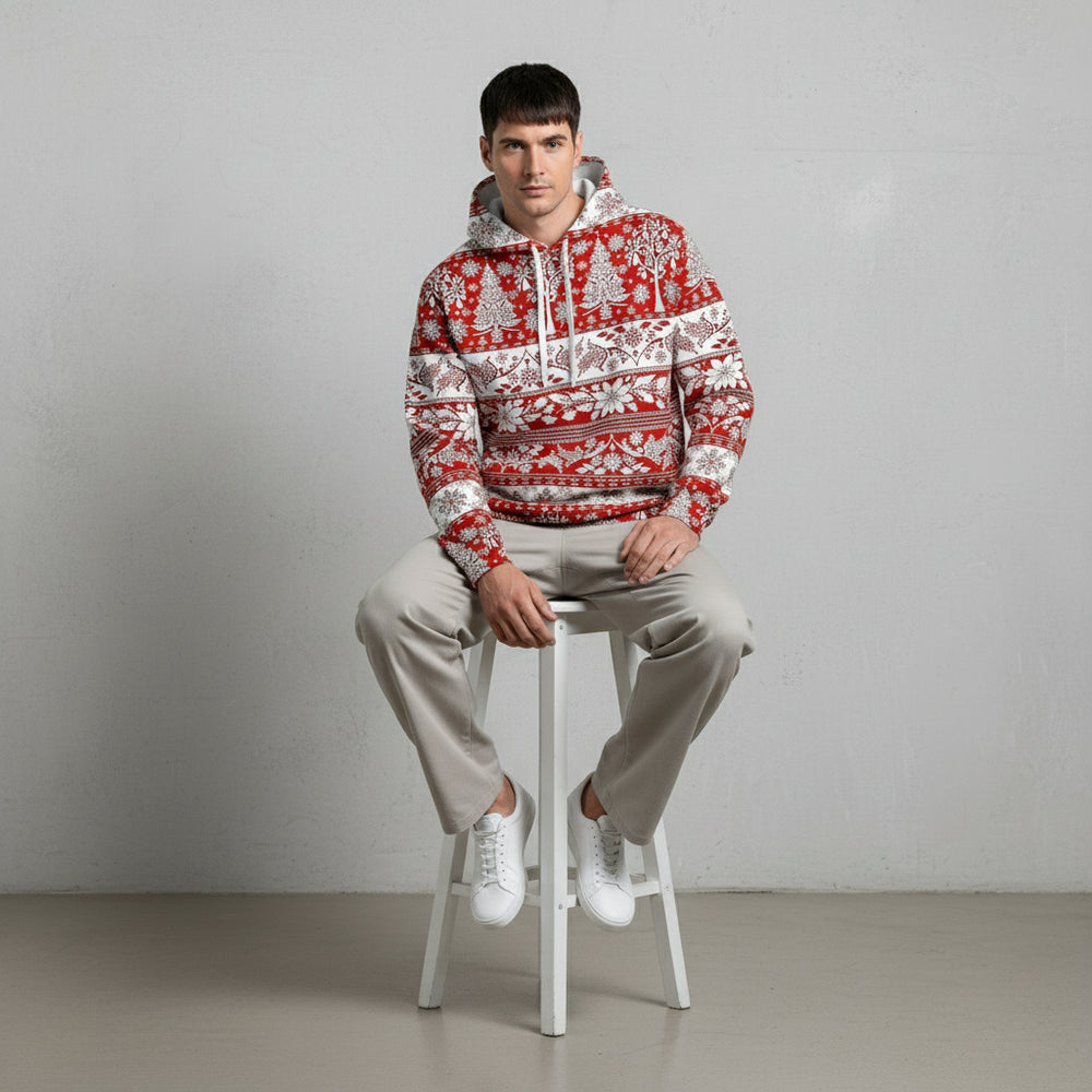 Lässiger Herren Weihnachtshoodie – Warm & Bequem