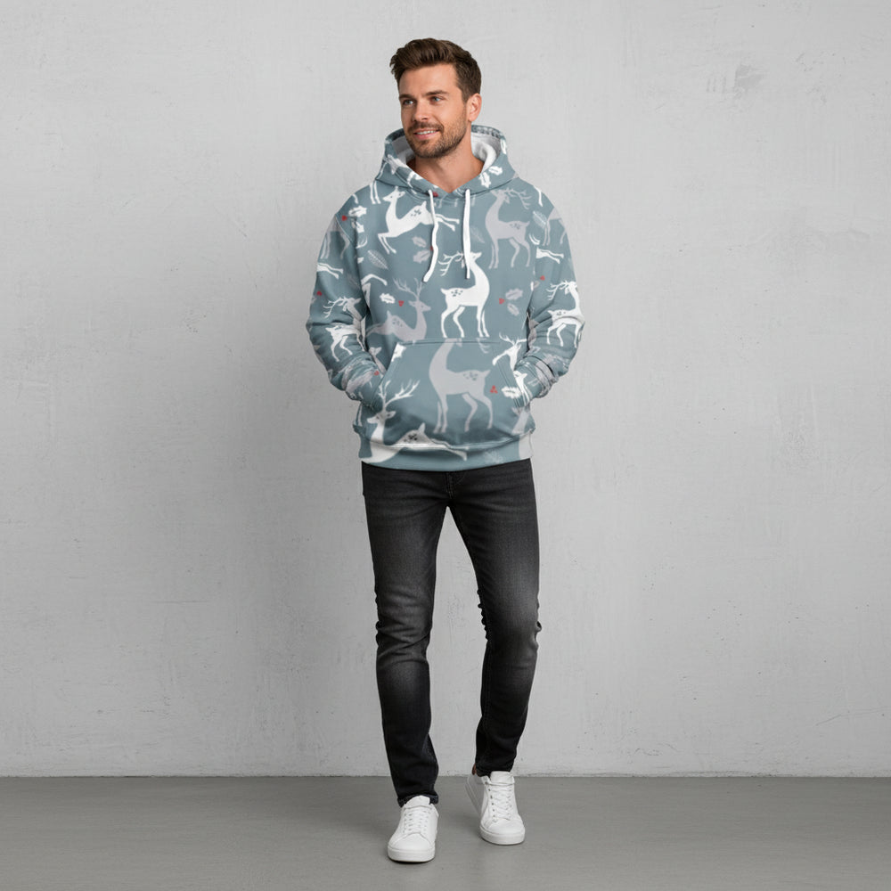 Oversize Herren Kapuzenpullover | Weihnachten | Motiv