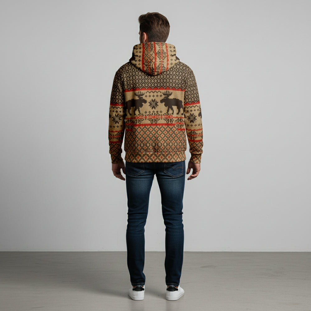 Oversize Herren Kapuzenpullover | Weihnachten | Motiv