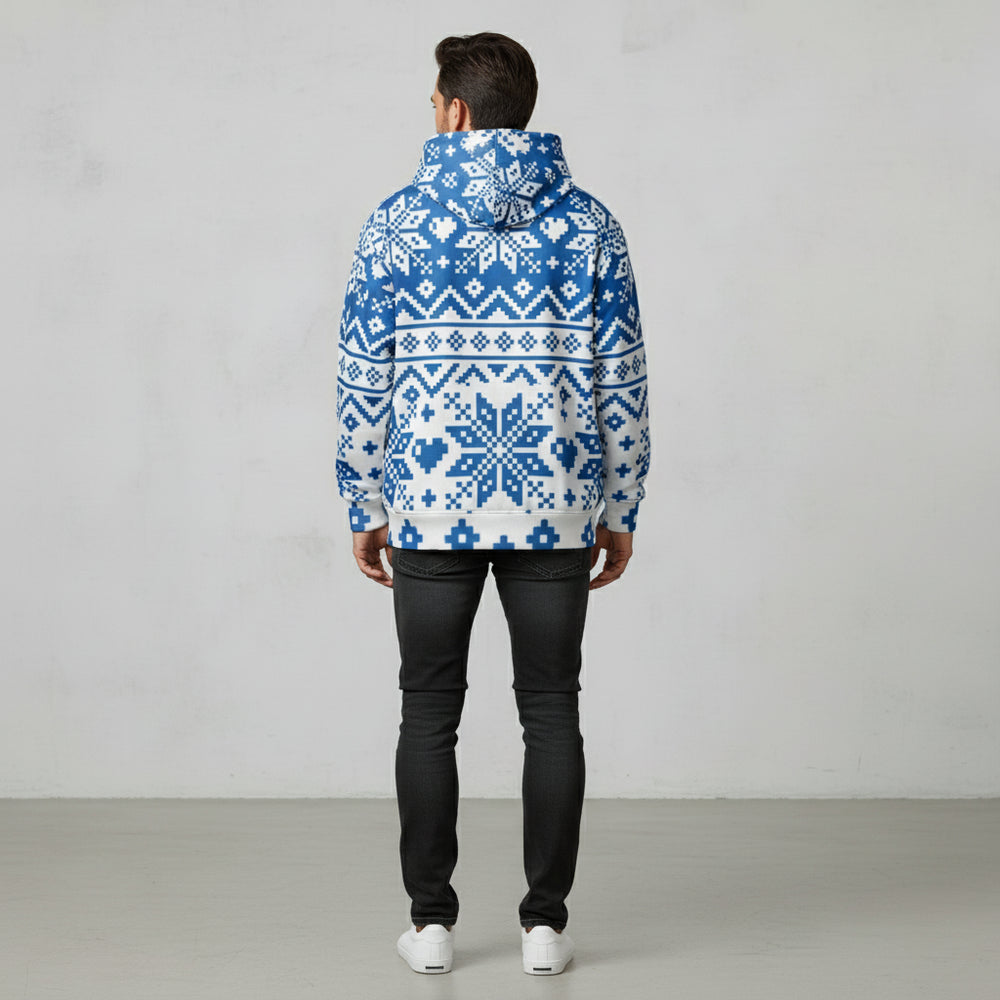 Oversize Herren Kapuzenpullover | Weihnachten | Motiv