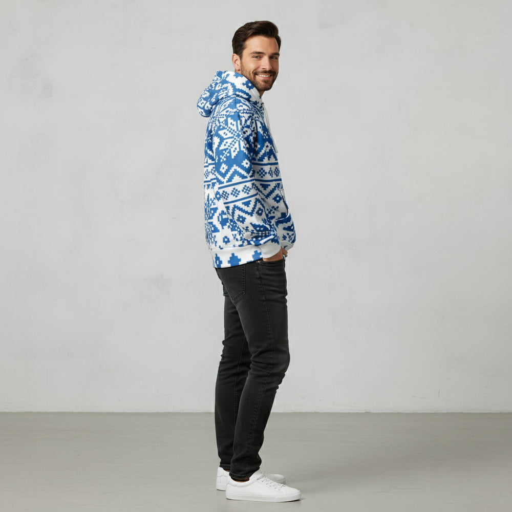 Oversize Herren Kapuzenpullover | Weihnachten | Motiv