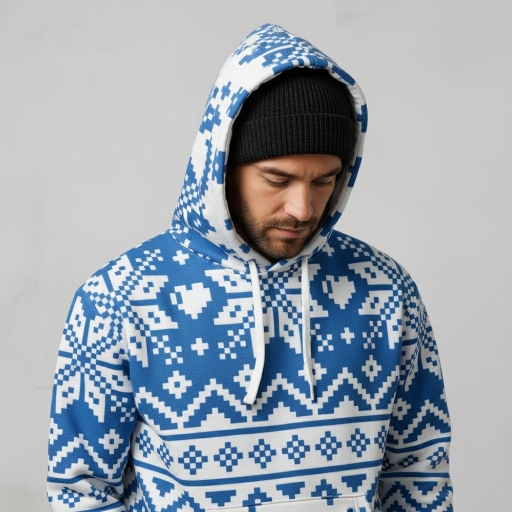 Oversize Herren Kapuzenpullover | Weihnachten | Motiv