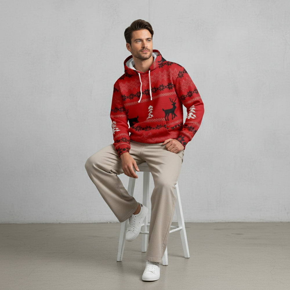 Oversize Herren Kapuzenpullover | Weihnachten | Motiv