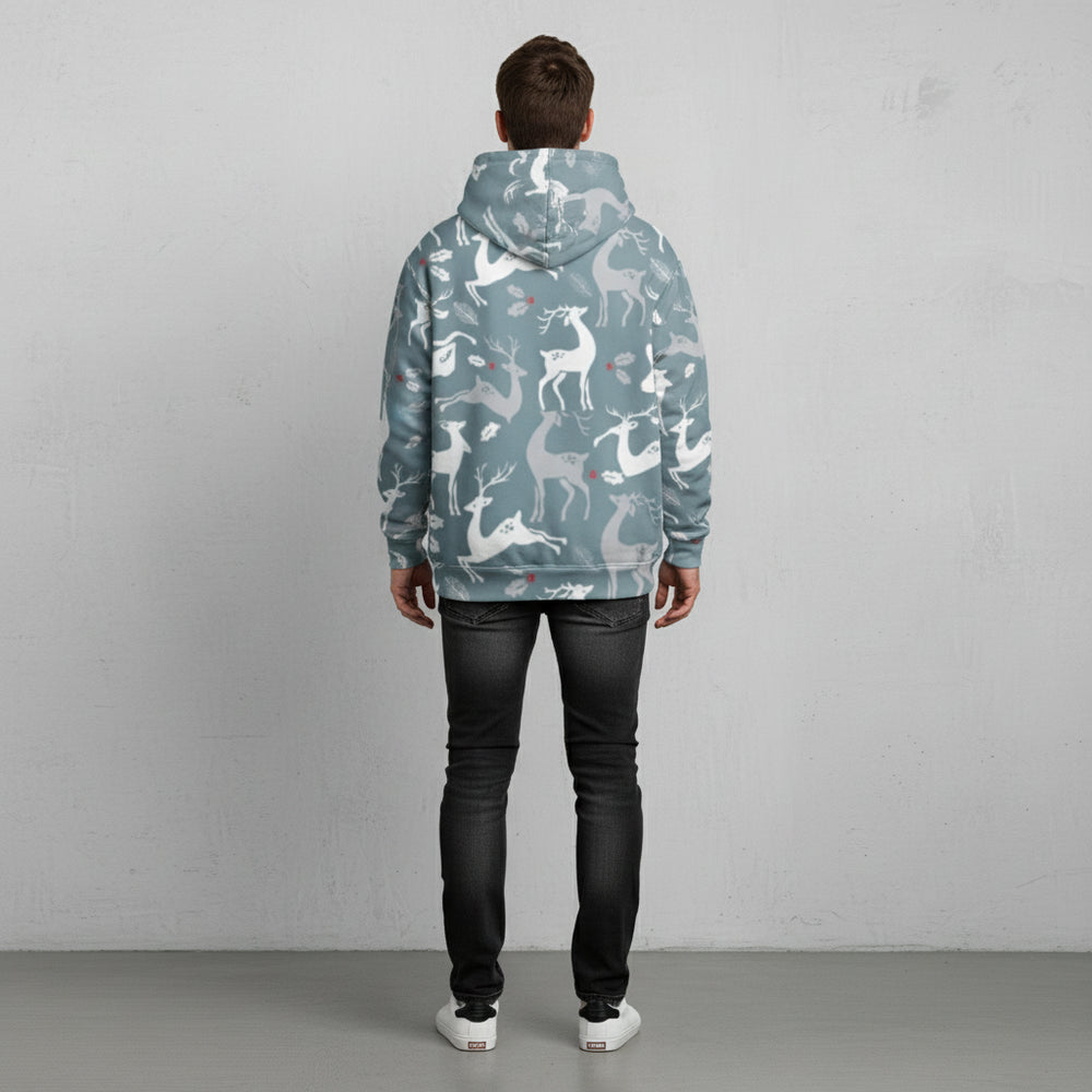 Oversize Herren Kapuzenpullover | Weihnachten | Motiv
