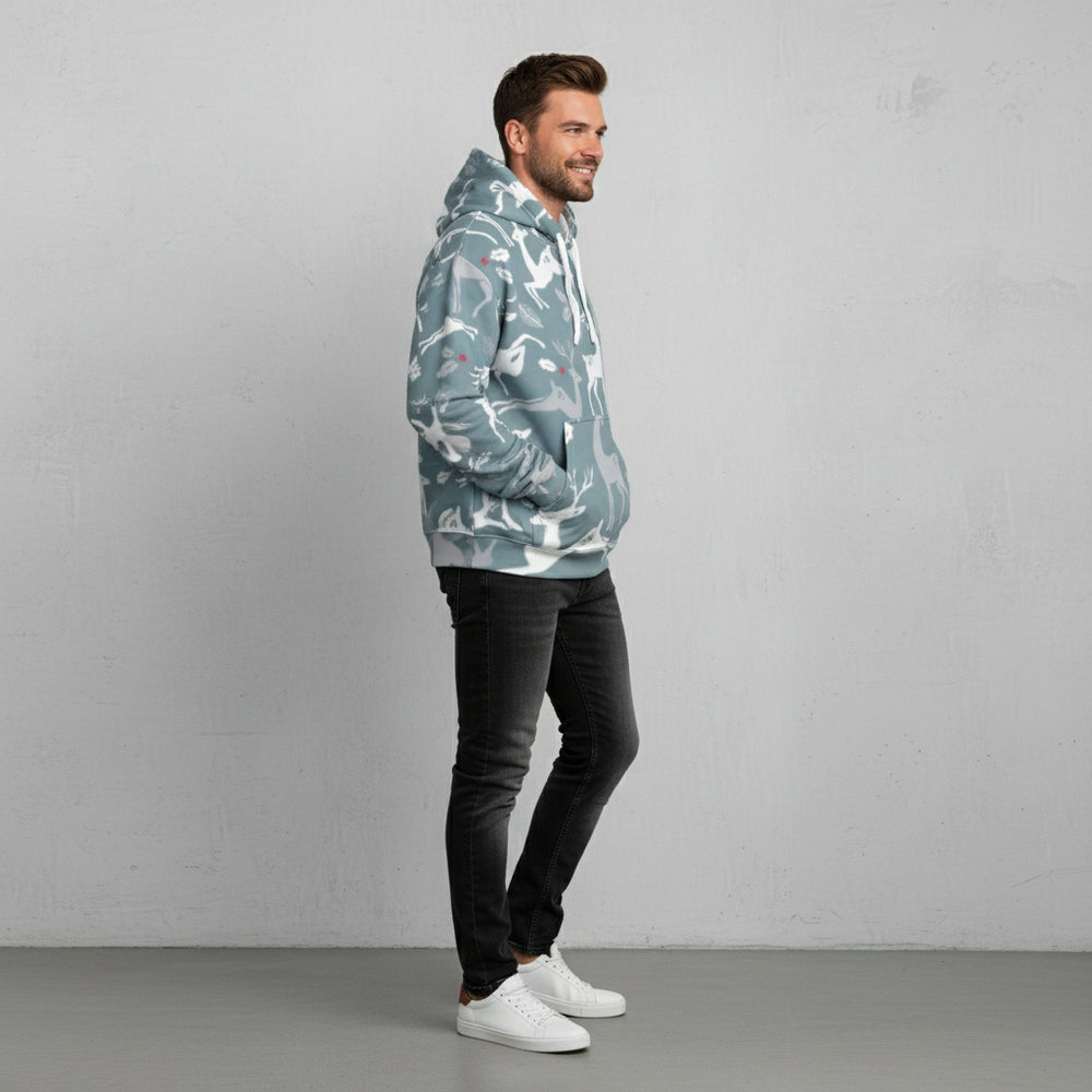 Oversize Herren Kapuzenpullover | Weihnachten | Motiv
