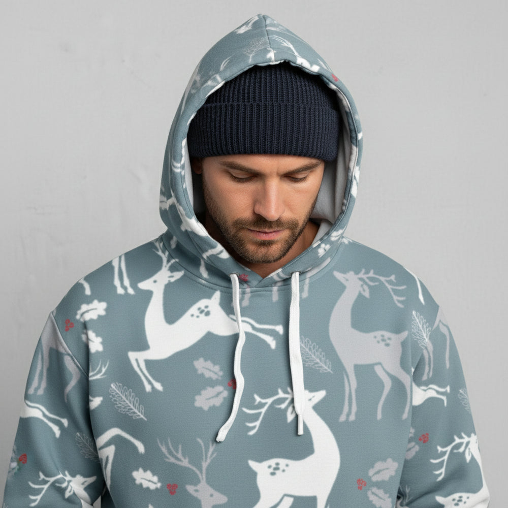 Oversize Herren Kapuzenpullover | Weihnachten | Motiv