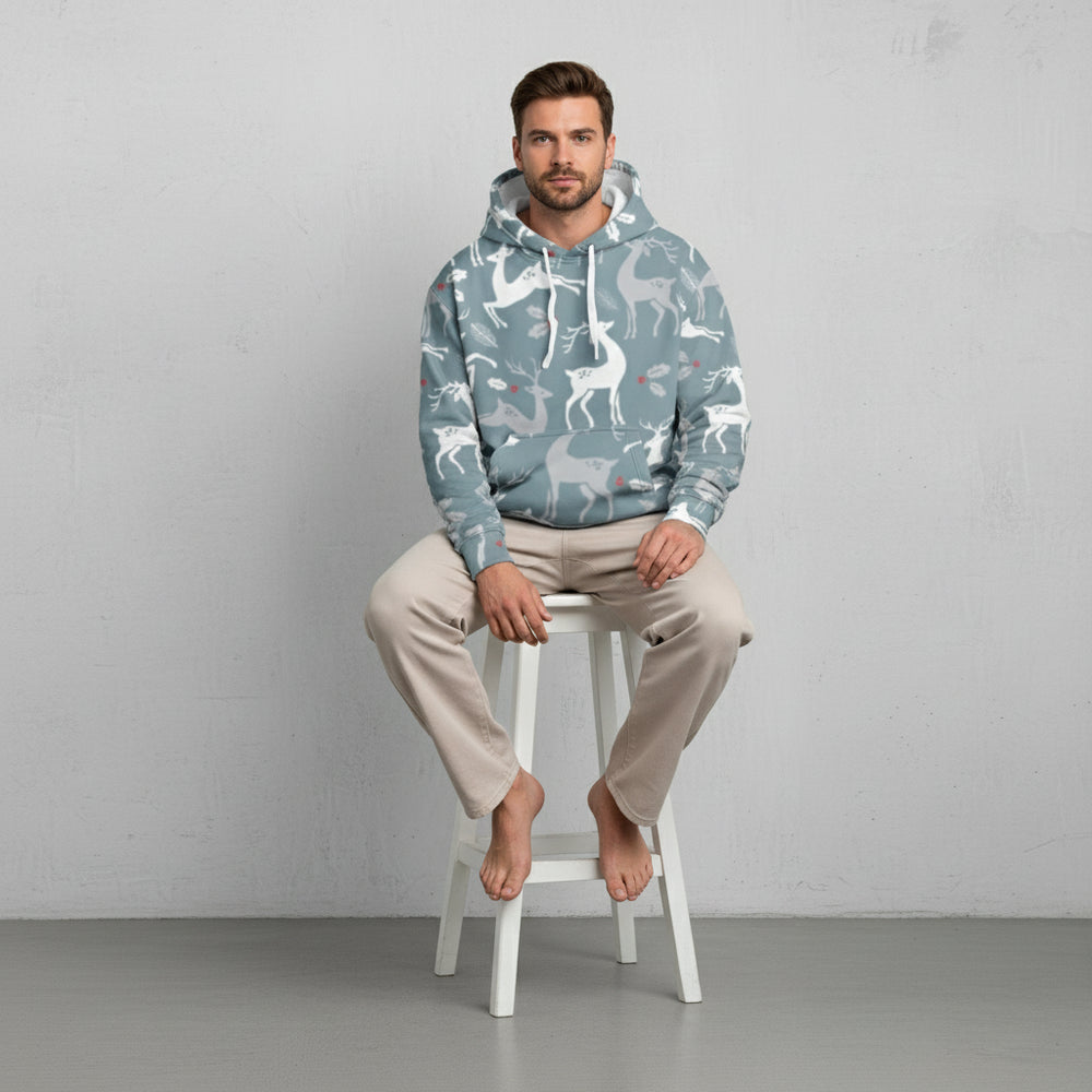 Oversize Herren Kapuzenpullover | Weihnachten | Motiv