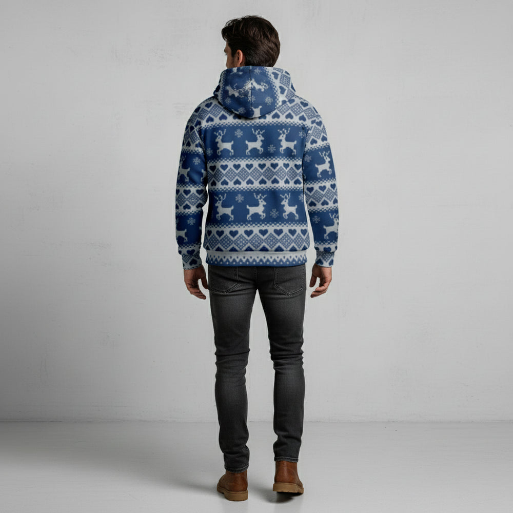 Oversize Herren Kapuzenpullover | Weihnachten | Motiv
