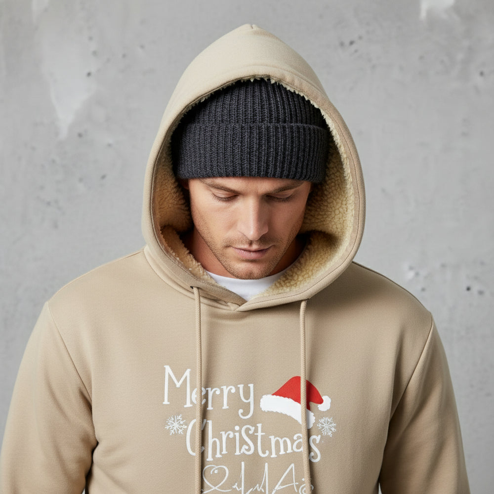 Lässiger Herren Kapuzenpullover | Weihnachten | Warm