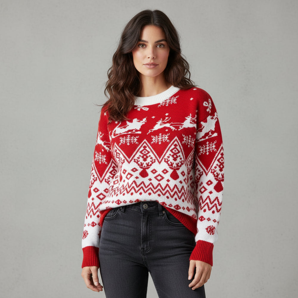 Lässiger Damen Strickpullover | Weihnachten | Winter