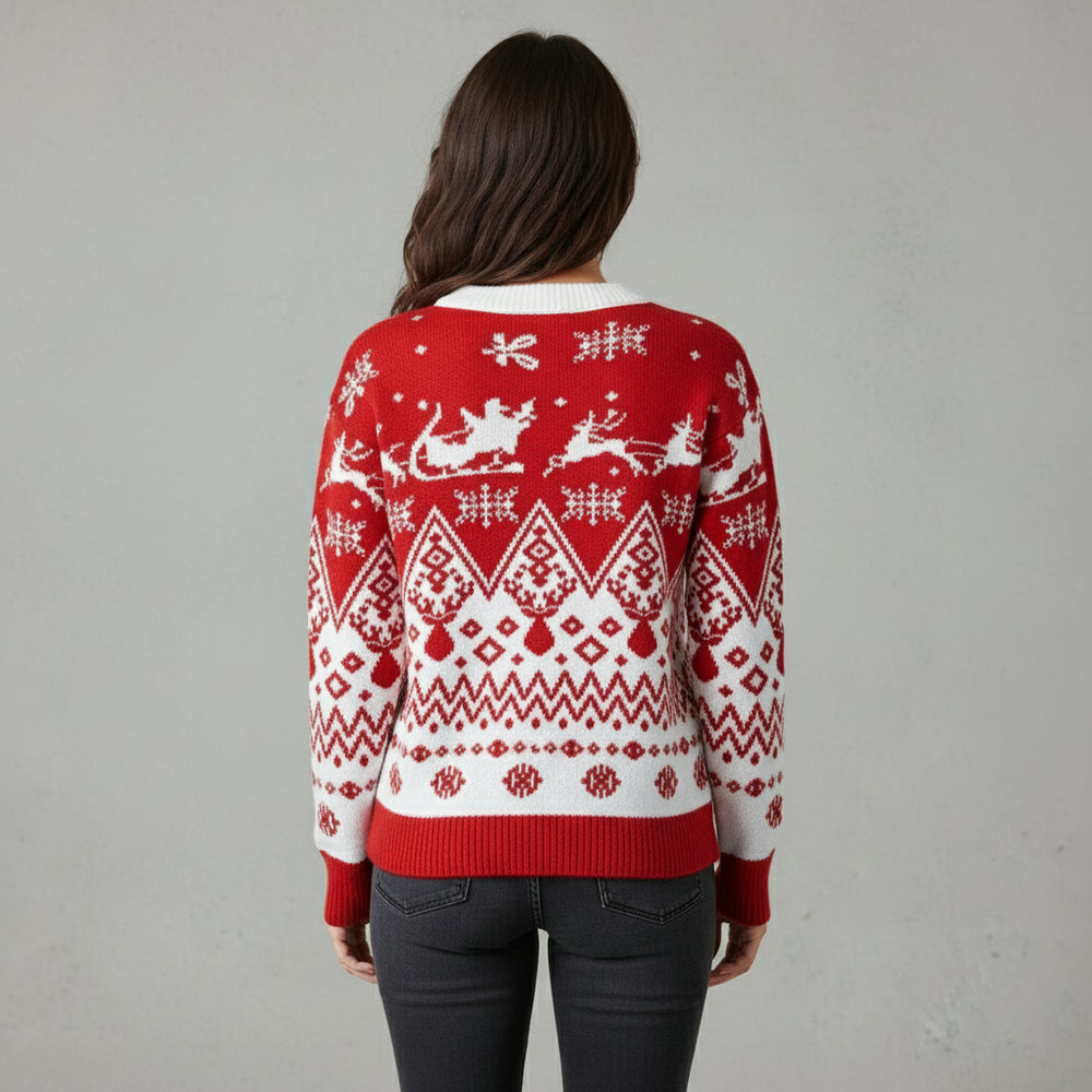 Lässiger Damen Strickpullover | Weihnachten | Winter