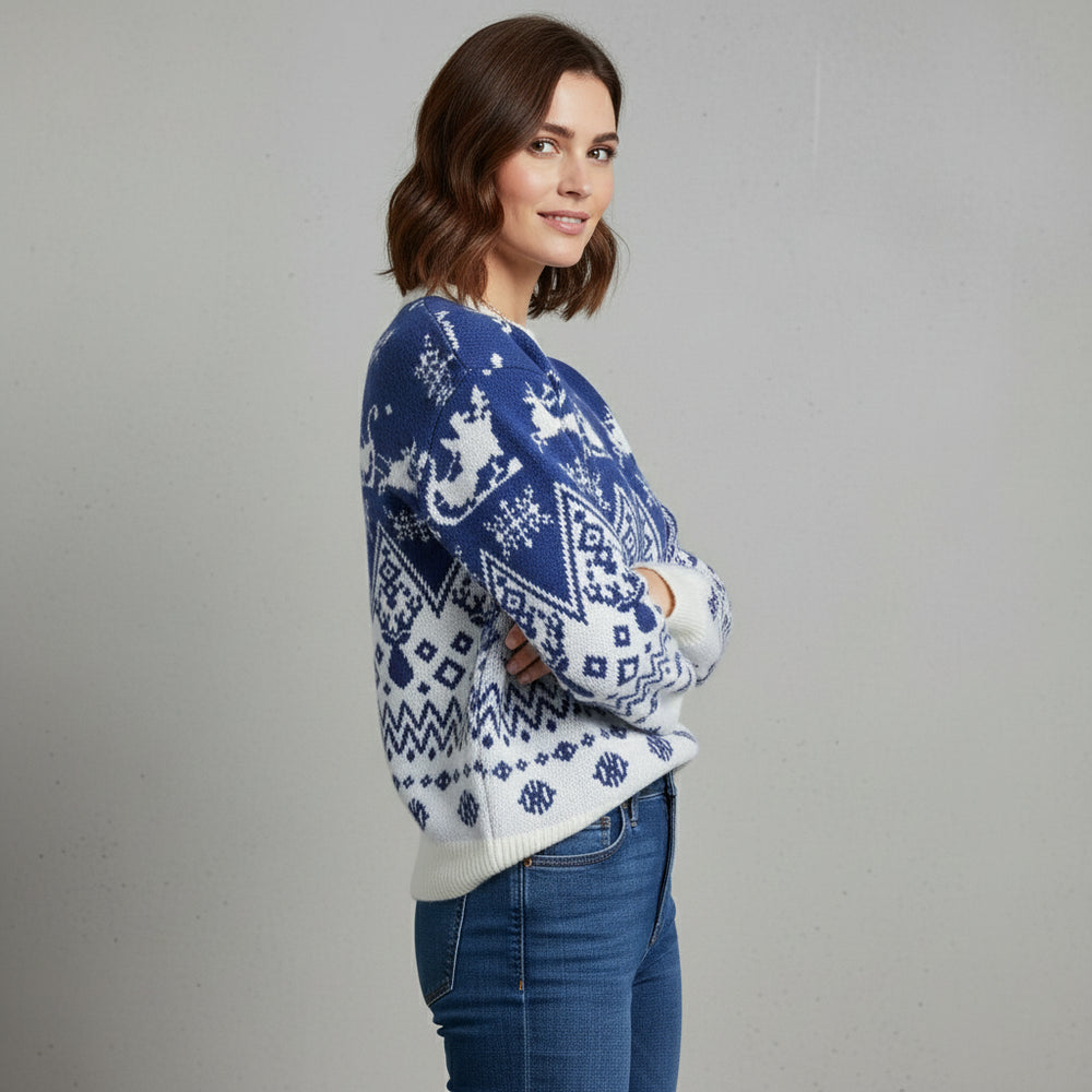 Lässiger Damen Strickpullover | Weihnachten | Winter