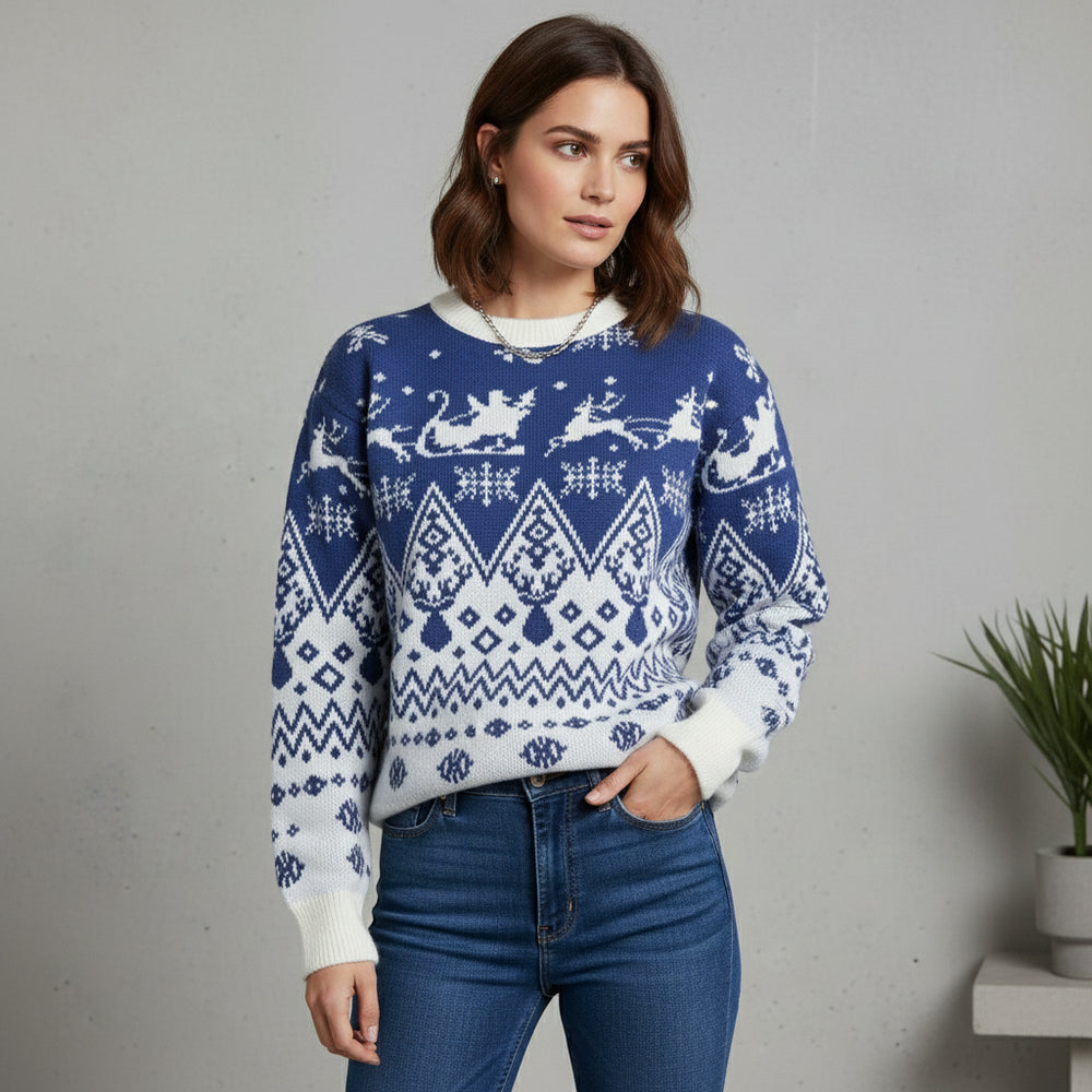 Lässiger Damen Strickpullover | Weihnachten | Winter