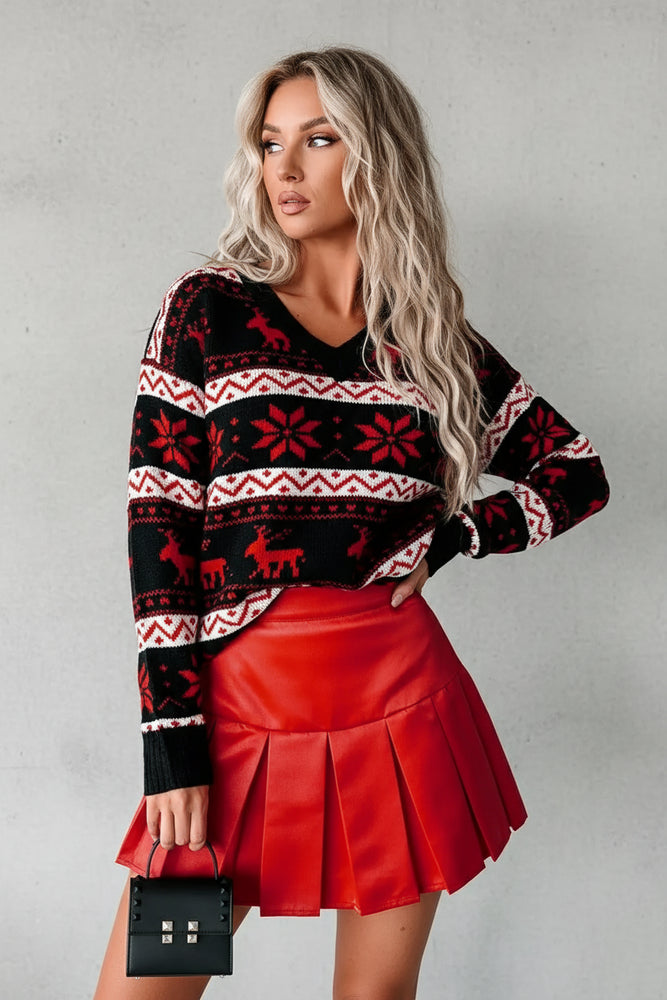 Weicher Damen Weihnachts-Strickpullover | Warm