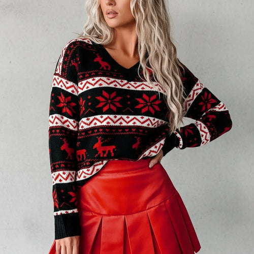 Weicher Damen Weihnachts-Strickpullover | Warm