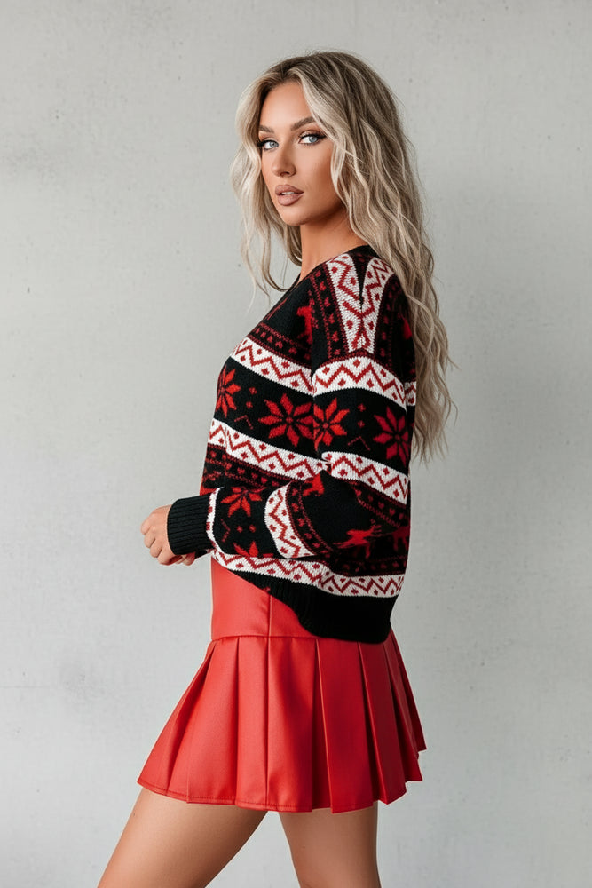 Weicher Damen Weihnachts-Strickpullover | Warm