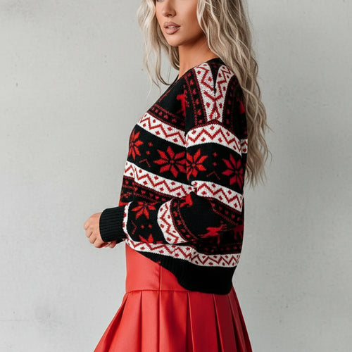 Weicher Damen Weihnachts-Strickpullover | Warm