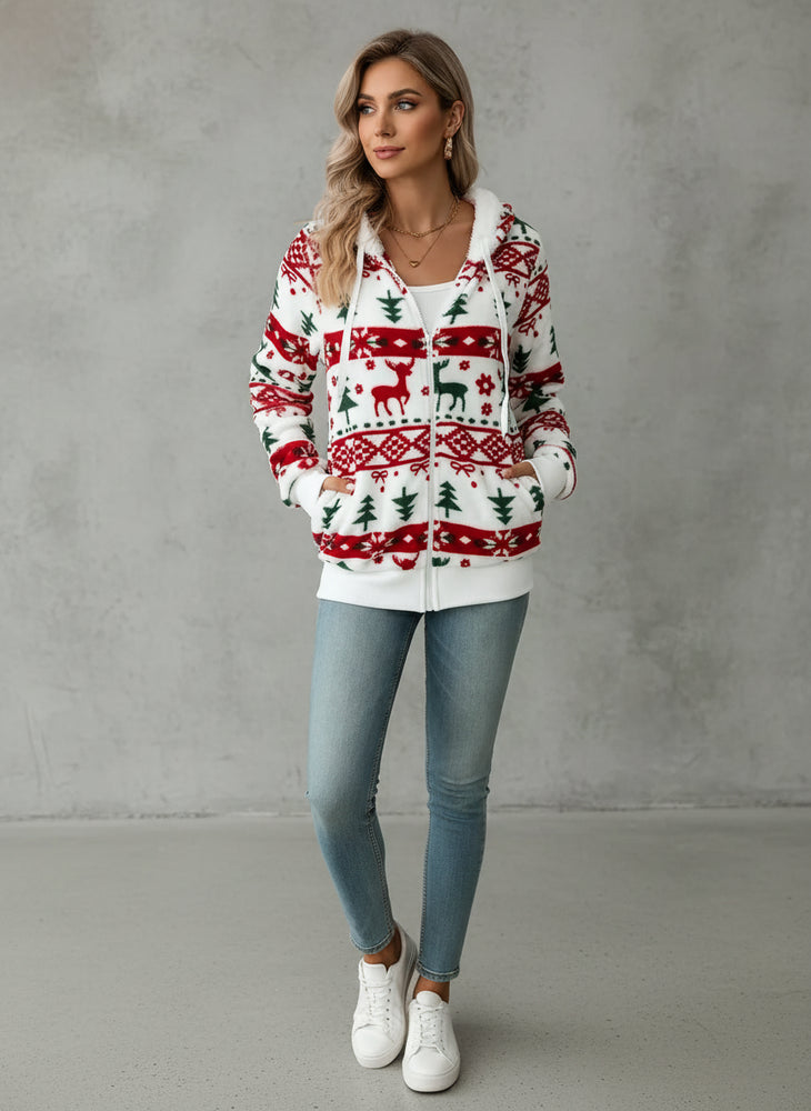 Warme Damen Kapuzenjacke | Weihnachten | Winter
