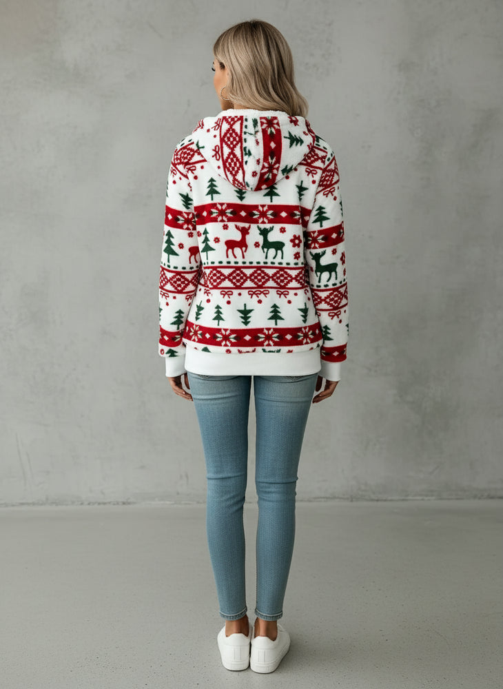 Warme Damen Kapuzenjacke | Weihnachten | Winter