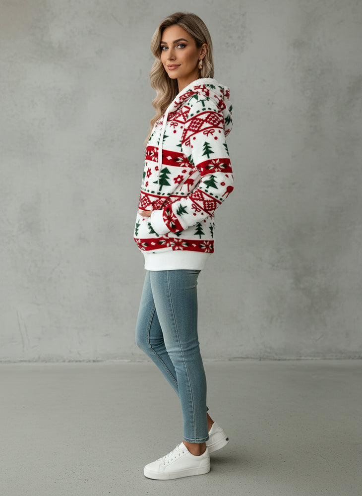 Warme Damen Kapuzenjacke | Weihnachten | Winter