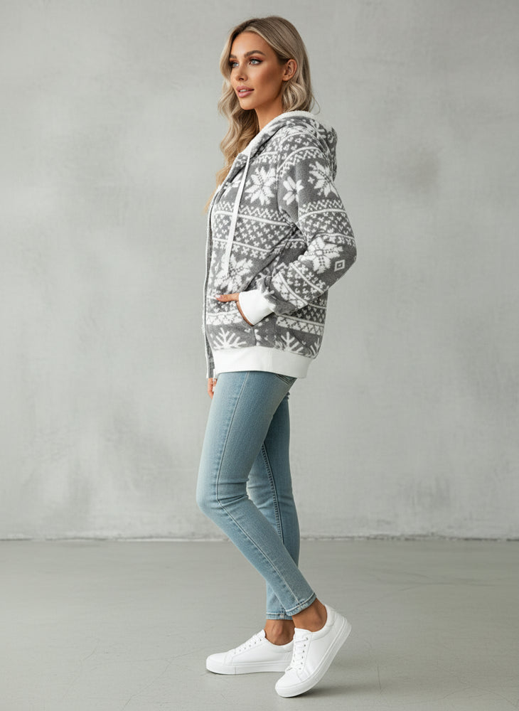 Kuschelige Damen Plüsch Jacke | Weihnachten | Winter