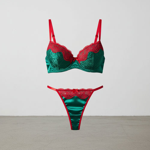 Festliches Damen Dessous Set | Weihnachten | String