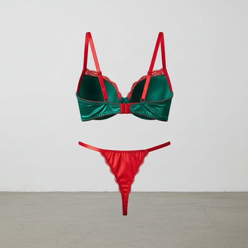 Festliches Damen Dessous Set | Weihnachten | String