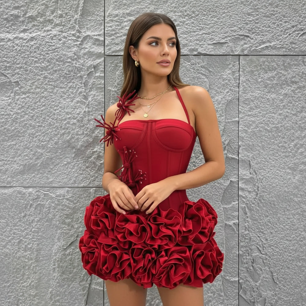 Figurbetontes Damen Zweiteiler Kleid | Weihnachten | Party