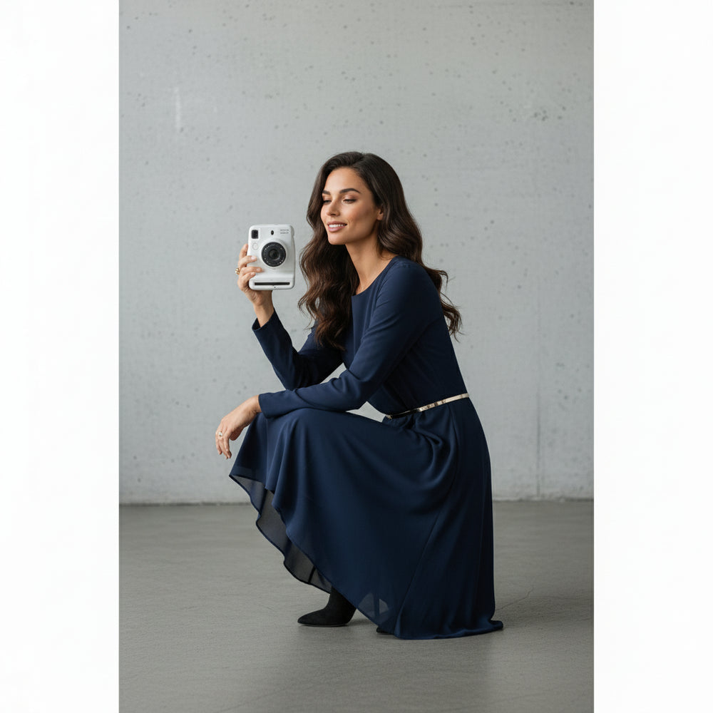 Damen Schwingkleid Langarm | Weihnachten | Elegant