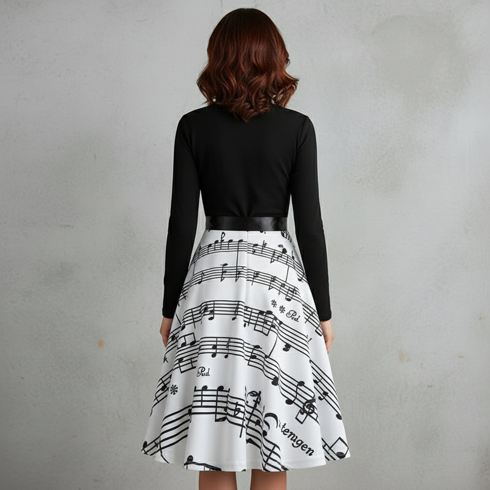 Damen Schwingkleid Langarm | Weihnachten | Elegant