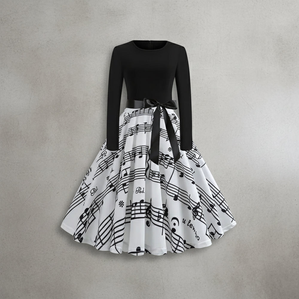 Damen Schwingkleid Langarm | Weihnachten | Elegant